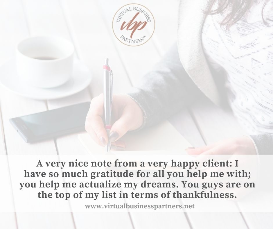 client gratitude